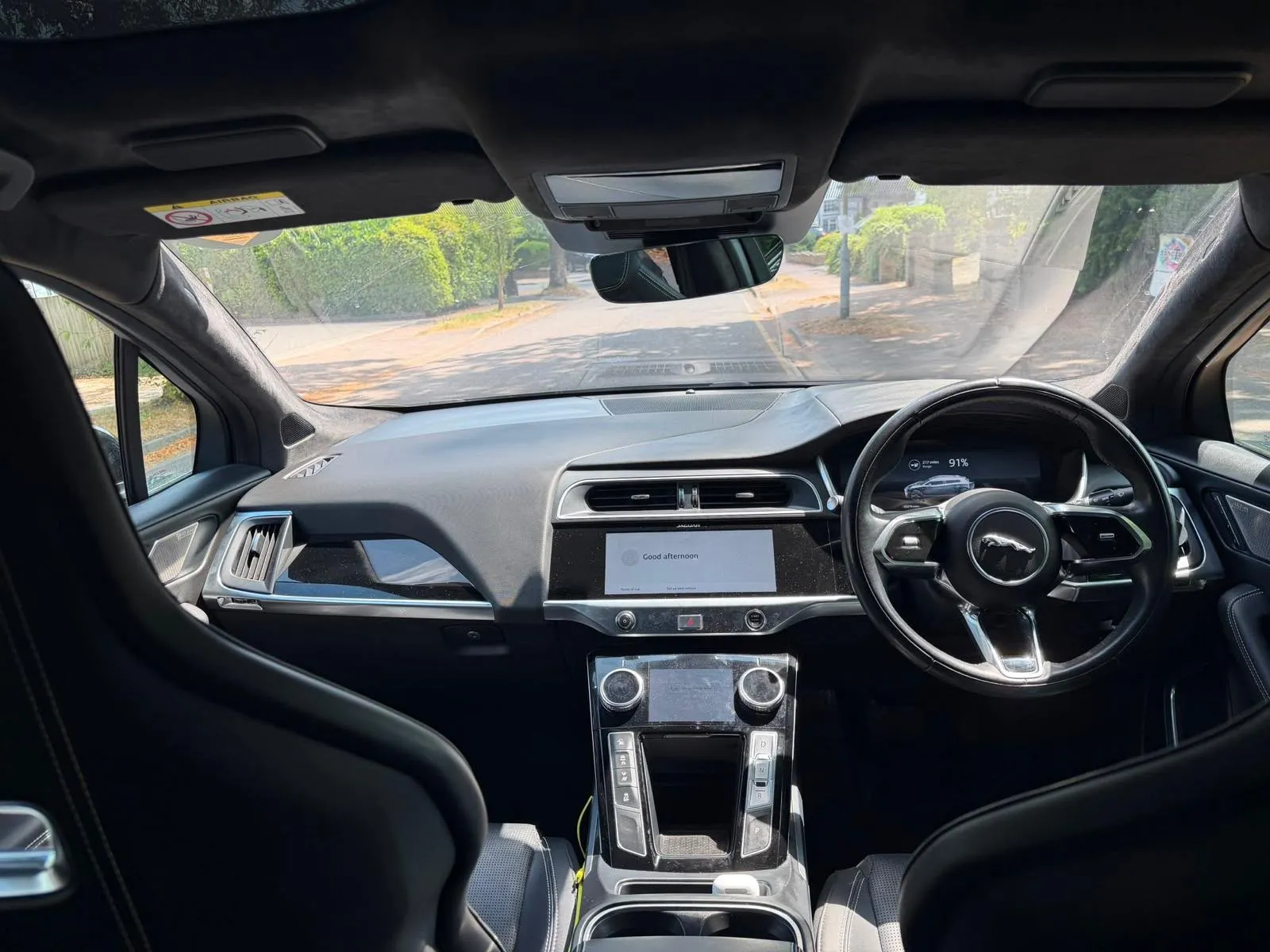 Dashboard of the Jaguar I-Pace